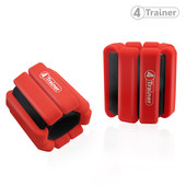 Bandes Lestées Silicone - Rouge - 2 x 1kg - 4TRAINER