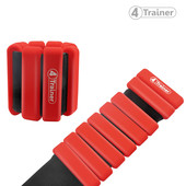 Bandes Lestées Silicone - Rouge - 2 x 1kg - 4TRAINER