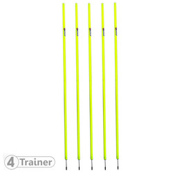 PIQUETS SLALOM - Pointe Acier Jaune - LOT DE 5 - 180cm - 4TRAINER