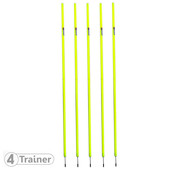 PIQUETS SLALOM - Pointe Acier Jaune - LOT DE 5 - 180cm - 4TRAINER