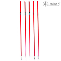 PIQUETS SLALOM - Pointe Acier Rouge - LOT DE 5 - 160cm - 4TRAINER