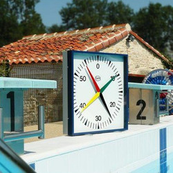 Chronomètre piscine 4 aiguilles - 62,5cm x 62,5cm - IHM