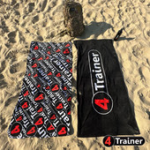 Serviette PLAGE - Logo 4TRAINER - 150cm x 70cm - 100% coton - 4TRAINER