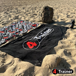 Serviette PLAGE - Logo 4TRAINER - 150cm x 70cm - 100% coton - 4TRAINER