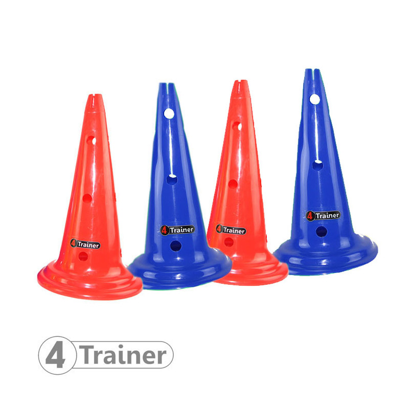 Balises Multicolore x4 ou x8 - 50cm - 12 Trous - Rouge, Bleu - 4TRAINER