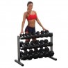 Etagère de rangement supplémentaire pour haltères 2 niveaux Bodysolid